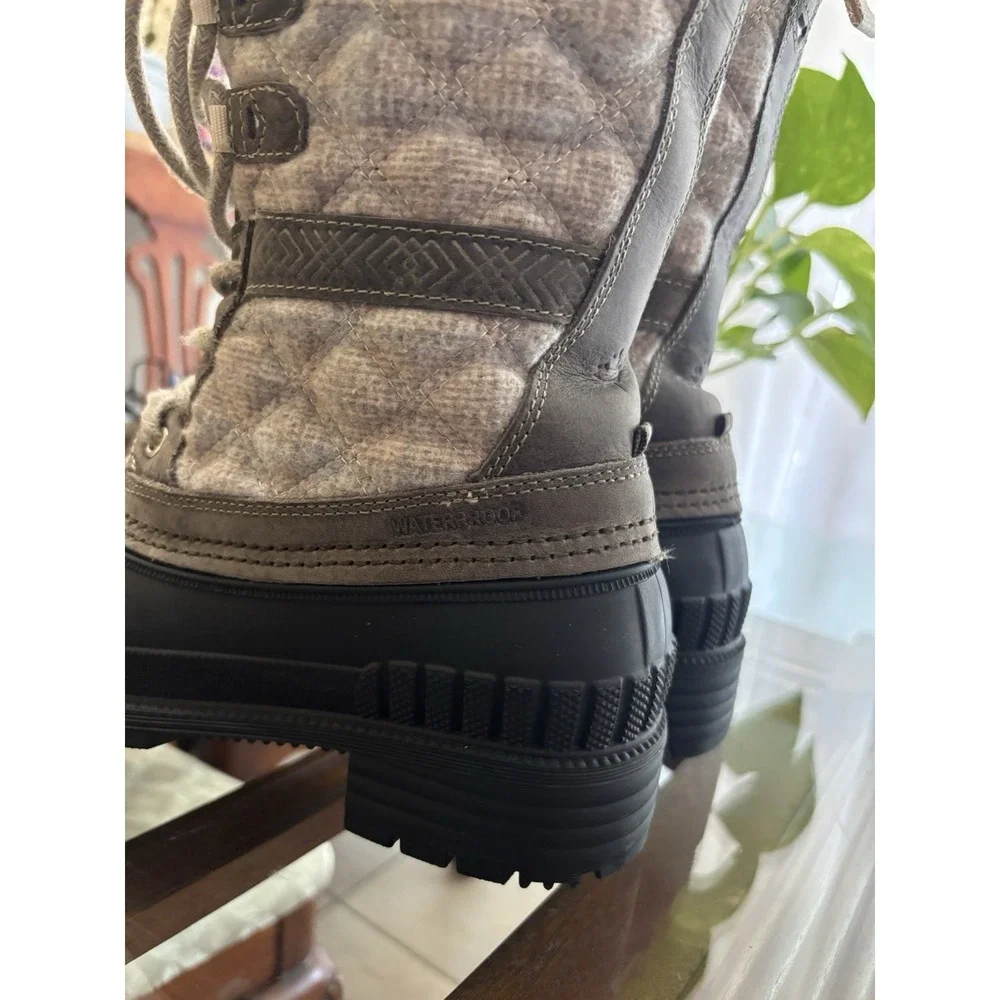 Kamik Women's Winter Snow Boots Gray HEAT-MX Insulated Size 8
